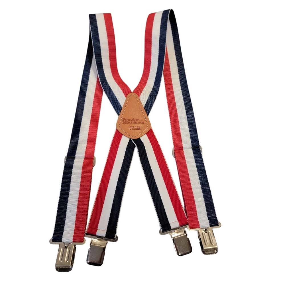 Vintage Popular Mechanics Patriotic‎ Suspenders NEW